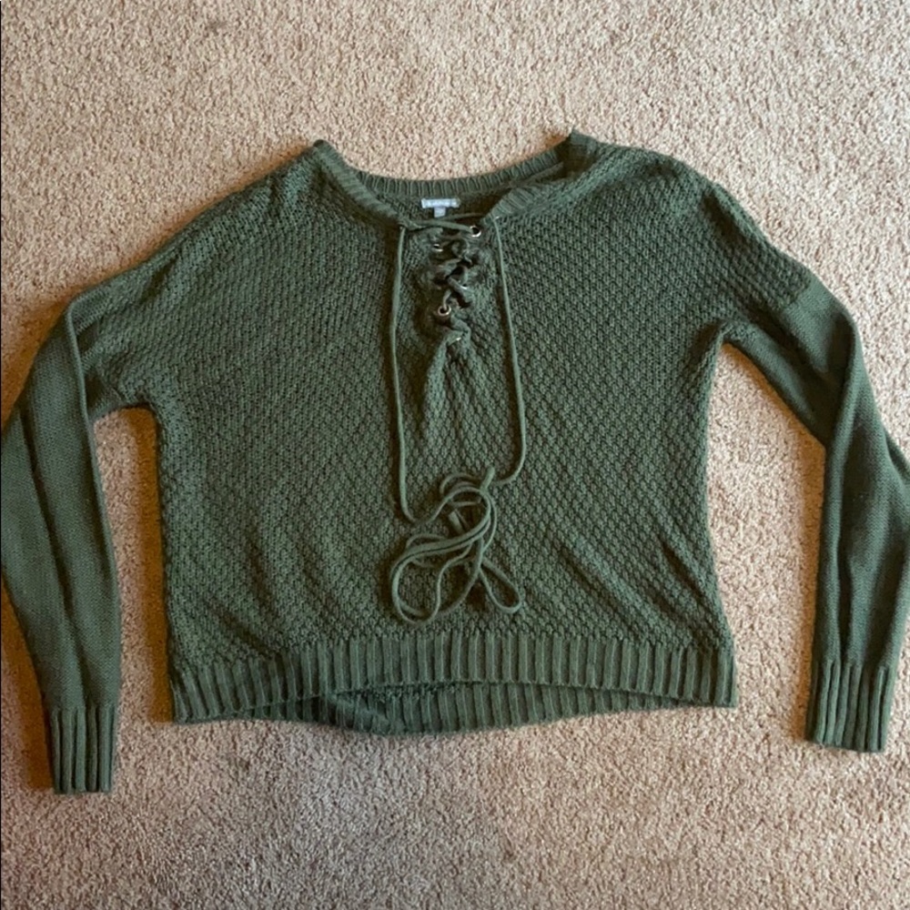 Dark green sweater